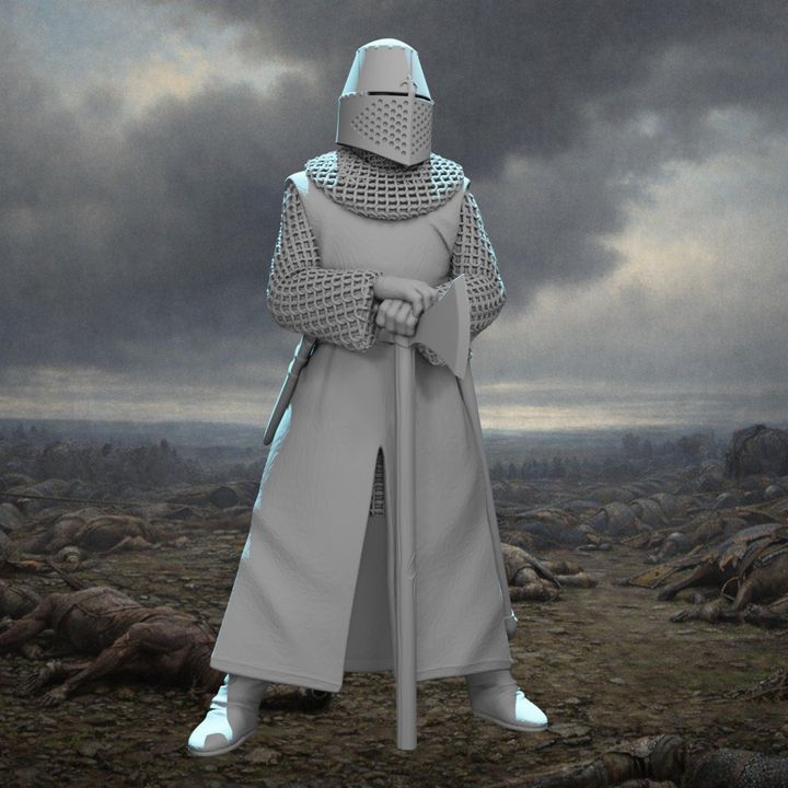 "You have my Axe" Medieval Crusader Knight with Great Axe