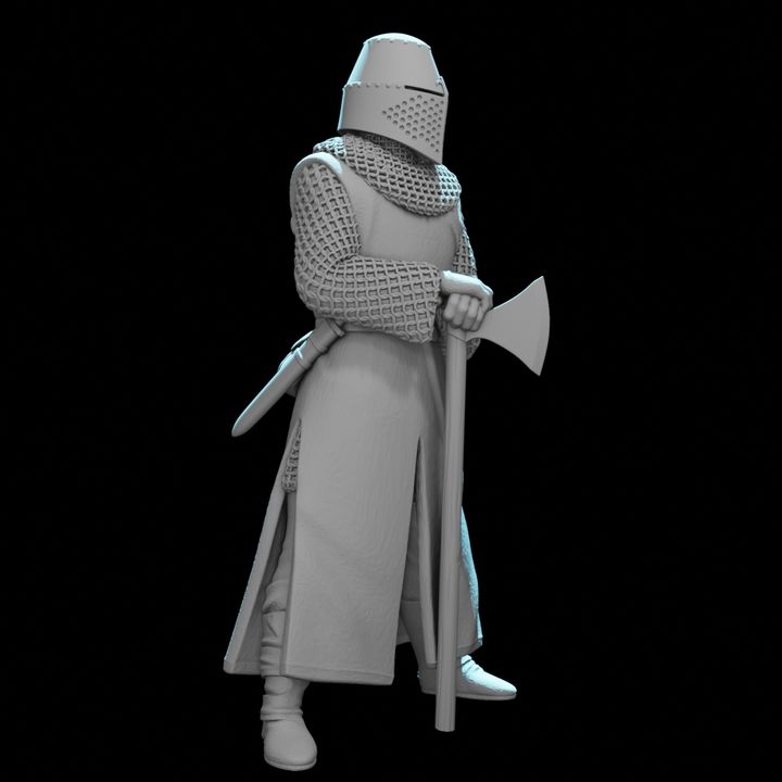 "You have my Axe" Medieval Crusader Knight with Great Axe