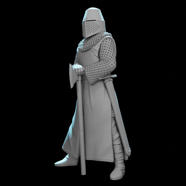 "You have my Axe" Medieval Crusader Knight with Great Axe