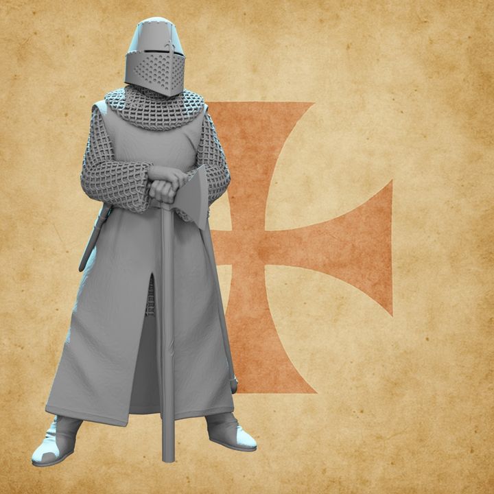 "You have my Axe" Medieval Crusader Knight with Great Axe