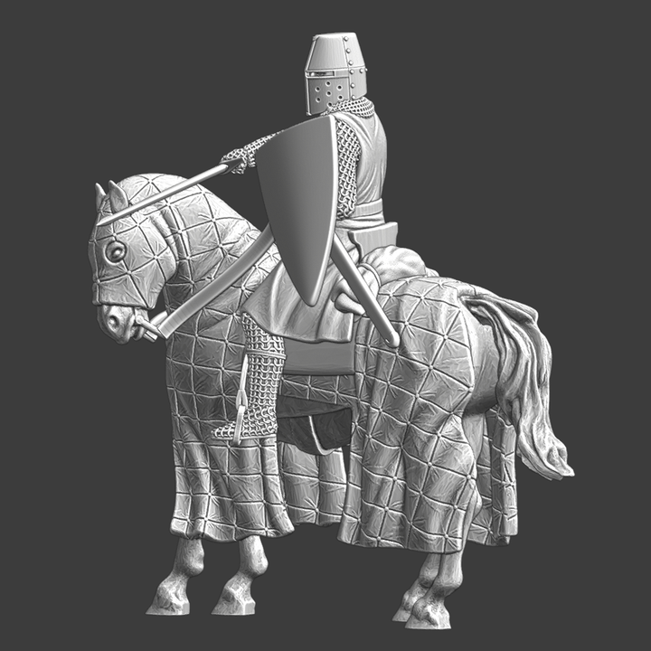 Mounted Medieval Crusader Knight