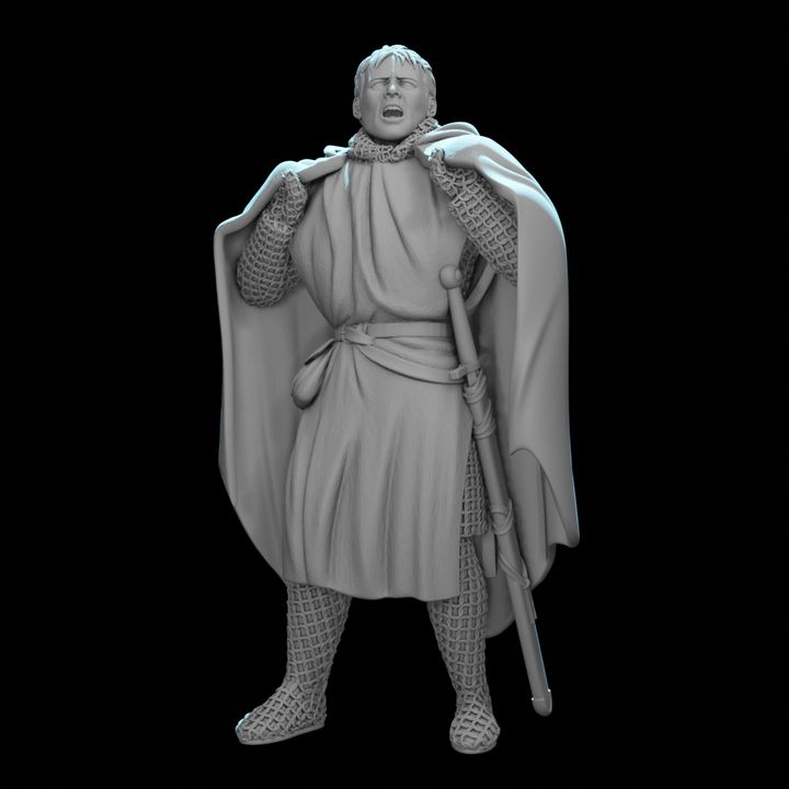 Medieval Knight Donning His Cape