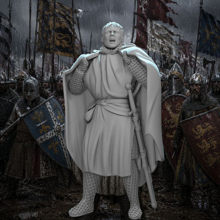 Medieval Knight Donning His Cape