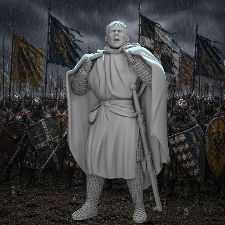 Medieval Knight Donning His Cape