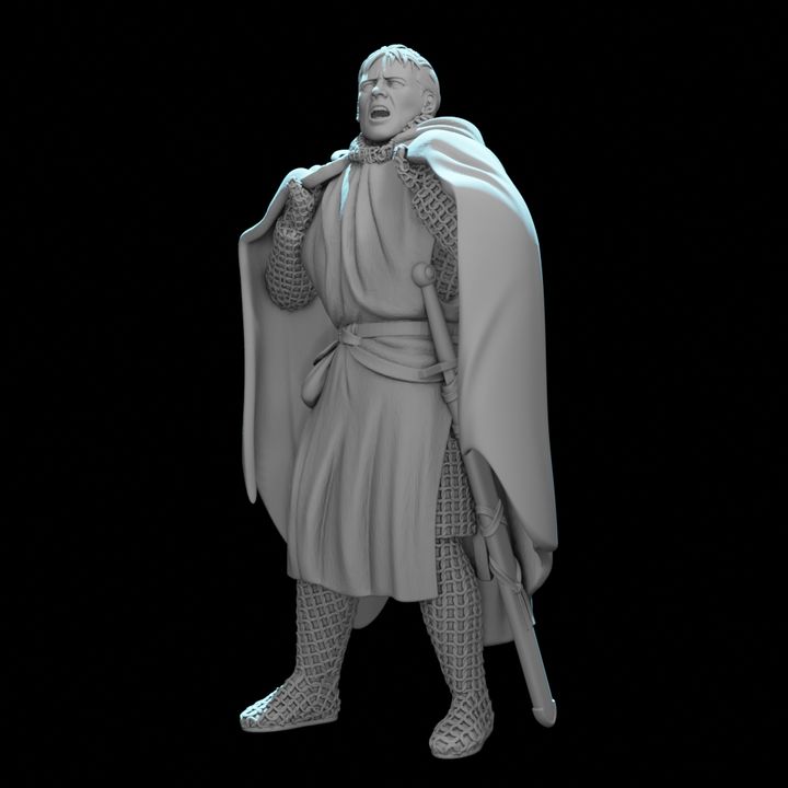 Medieval Knight Donning His Cape