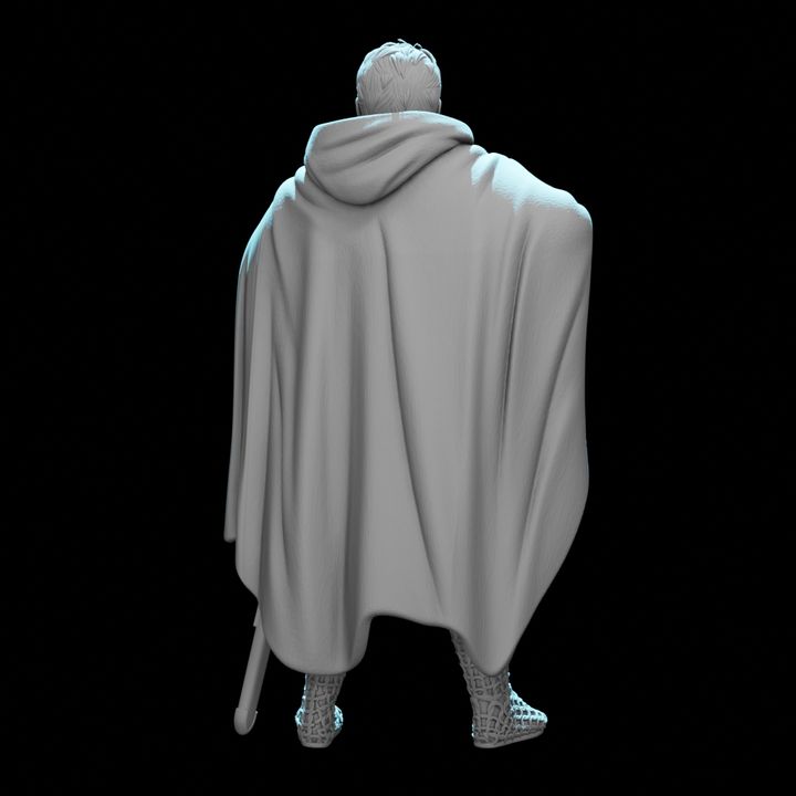 Medieval Knight Donning His Cape
