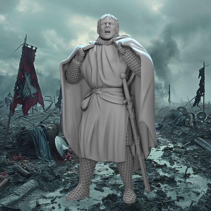 Medieval Knight Donning His Cape