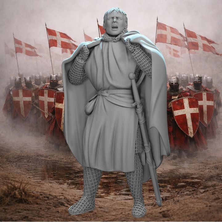 Medieval Knight Donning His Cape