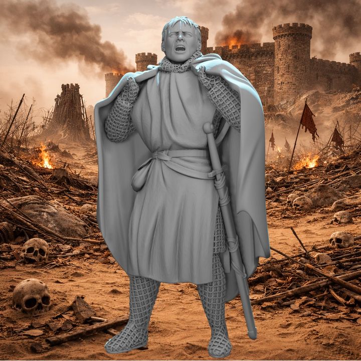 Medieval Knight Donning His Cape