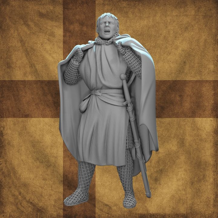 Medieval Knight Donning His Cape