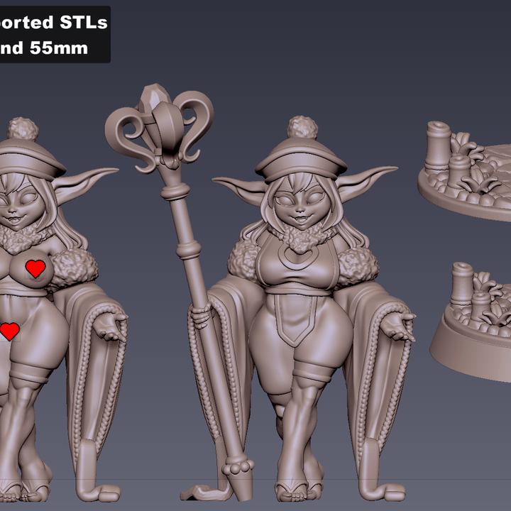 Dollar Mini – Mei-Nib, Goblin Cleric by Gaz Minis