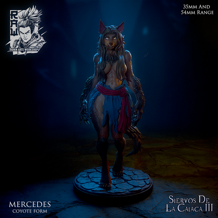 Mercedes The Haunted - Dual Form Peasant (Were-Coyote) by Ronin Arts Workshop