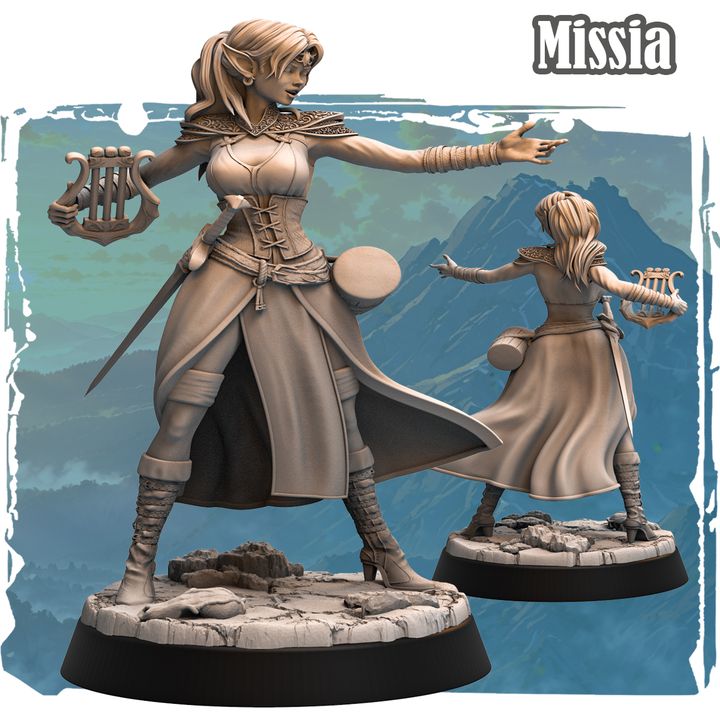 Missia 32mm - Elf Bard by Haito