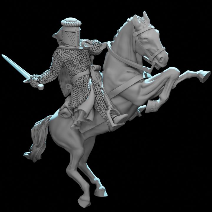 Mounted Crusader Knight – Dynamic Charging Pose.