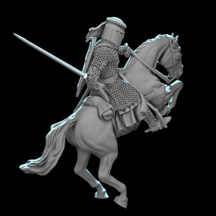 Mounted Crusader Knight – Dynamic Charging Pose.