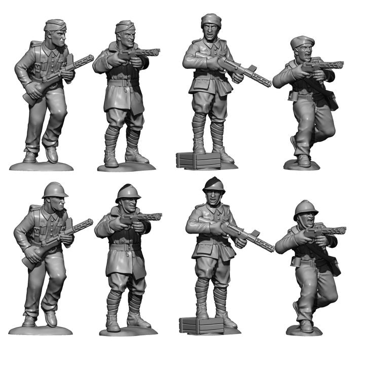 SCW: NCO with SMG by Baraka Wargames and Miniatures