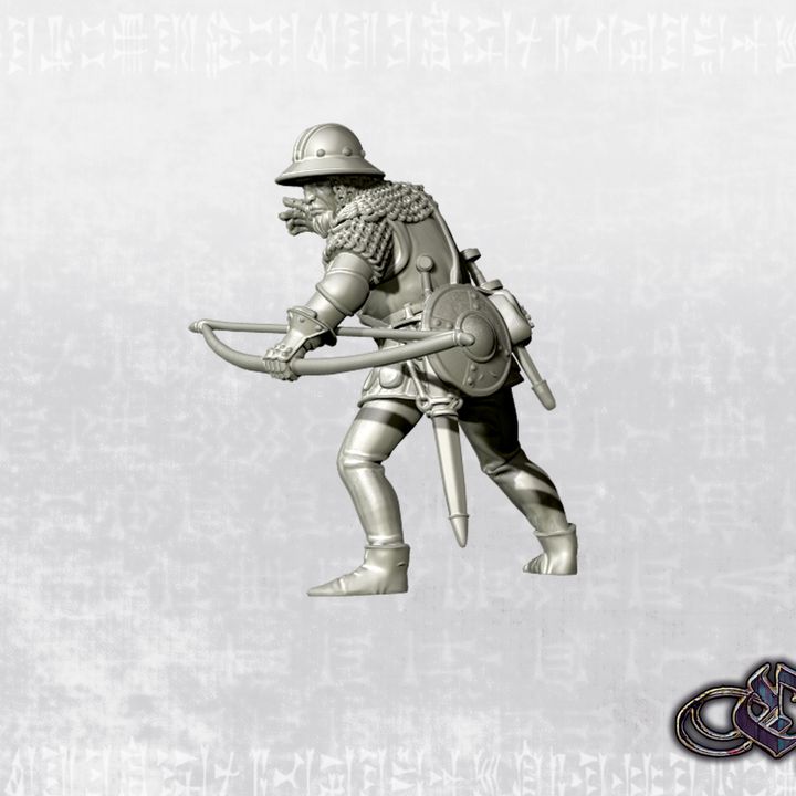 “Man-at-arm with warbow - 2025 – 14th century” by Ezipion miniatures