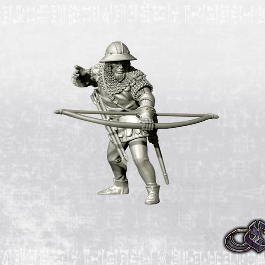 “Man-at-arm with warbow - 2025 – 14th century” by Ezipion miniatures