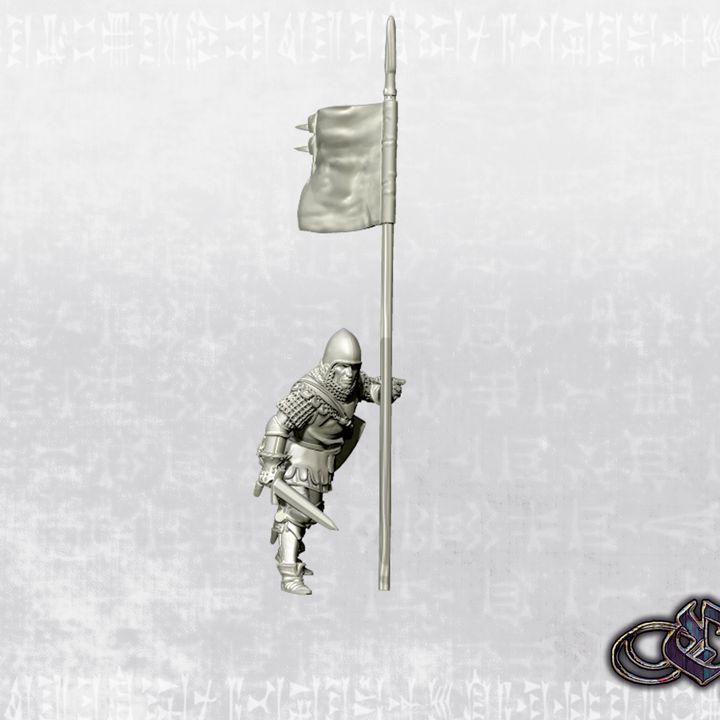 “Man-at-arm Bannerman - Nov2025 – 14th century” by Ezipion miniatures