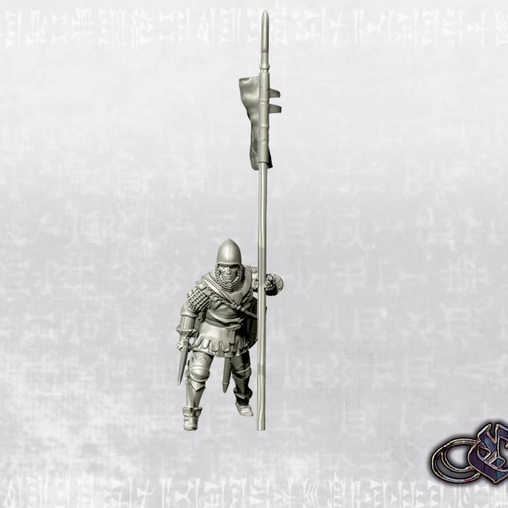“Man-at-arm Bannerman - Nov2025 – 14th century” by Ezipion miniatures