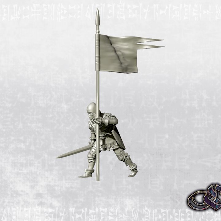 “Man-at-arm Bannerman - Nov2025 – 14th century” by Ezipion miniatures