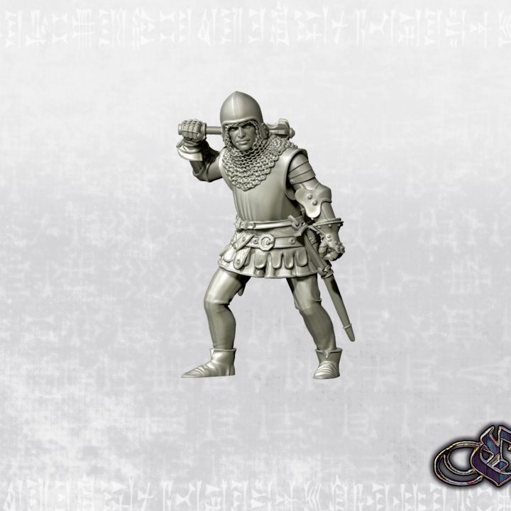 “Man-at-arm with mace - 2025 – 14th century” by Ezipion miniatures