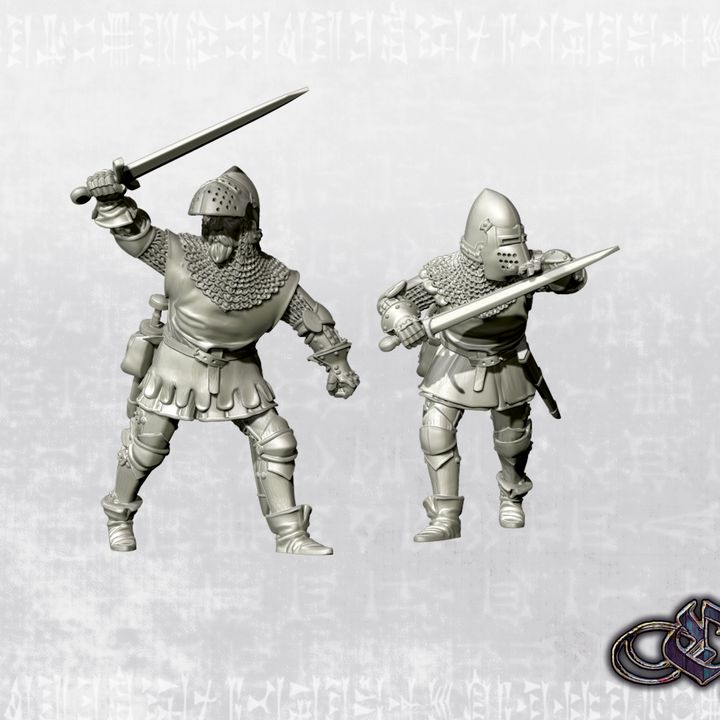 “Men-at-arms with swords - 2025 – 14th century”by Ezipion miniatures