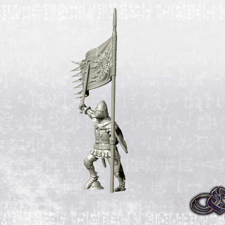 “Geoffroi de Charny on foot – 14th century” by Ezipion miniatures