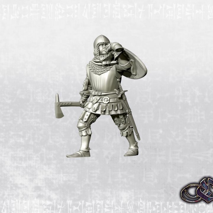 “Man-at-arm musician - 2025 – 14th century” by Ezipion miniatures