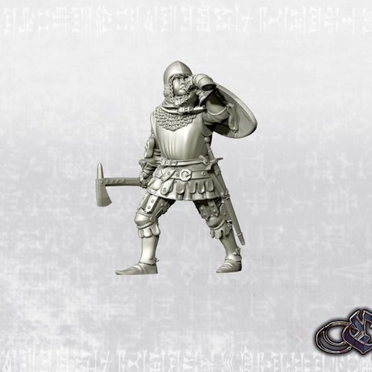 “Man-at-arm musician - 2025 – 14th century” by Ezipion miniatures