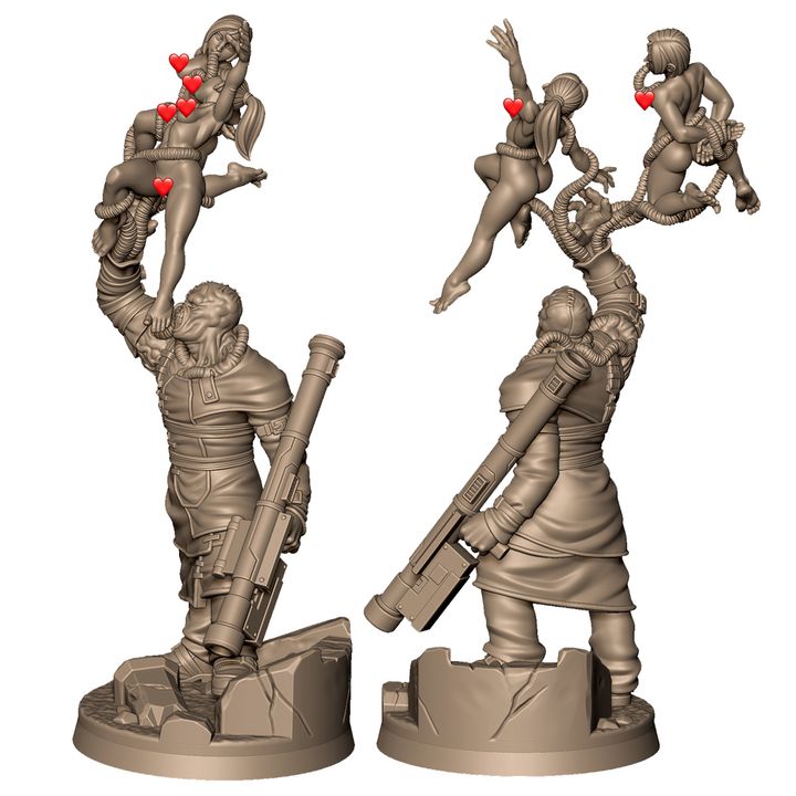 Bio evil zombie monster +NSFW by Menagerie Miniature