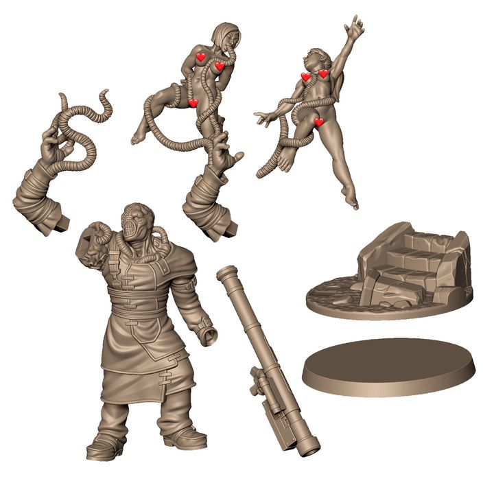 Bio evil zombie monster +NSFW by Menagerie Miniature