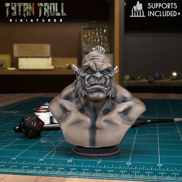 Orc Bust by Tytan Troll Miniatures