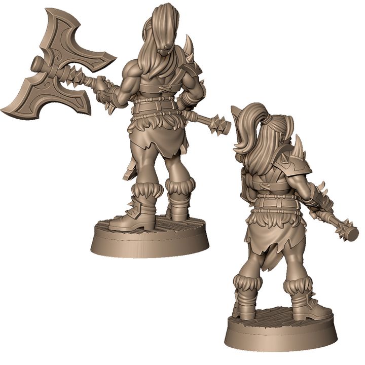 Female dwarf warrior by Menagerie Miniature