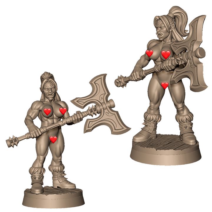 Female dwarf warrior by Menagerie Miniature