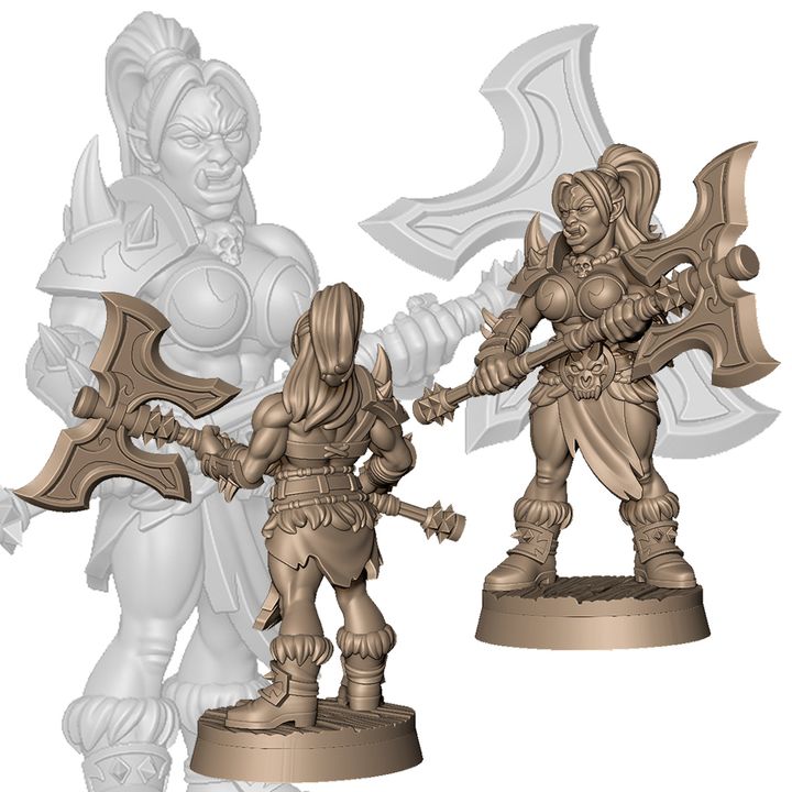 Female dwarf warrior by Menagerie Miniature