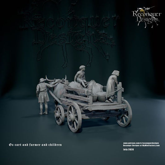 Ox Cart and Farmers by Reconquer Designs