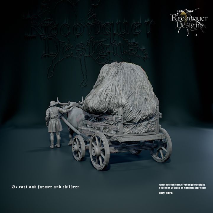Ox Cart and Farmers by Reconquer Designs