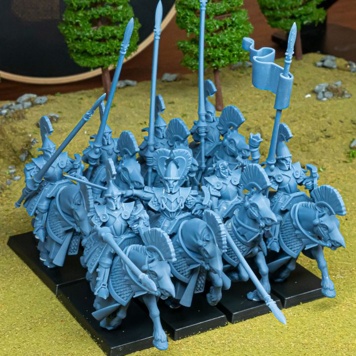 Aegean Elves Mounted Lances by Highlands Miniatures