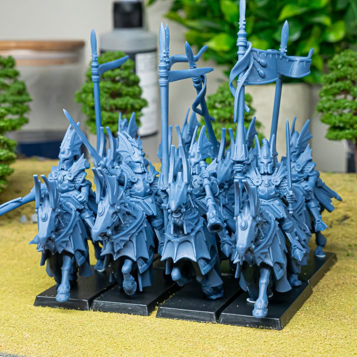 Aegean Elves Mounted Dragons by Highlands Miniatures