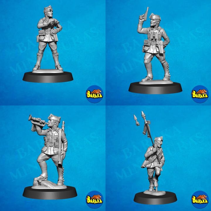 SCW: LA LEGIÓN (I) COMMAND by Baraka Wargames and Miniatures