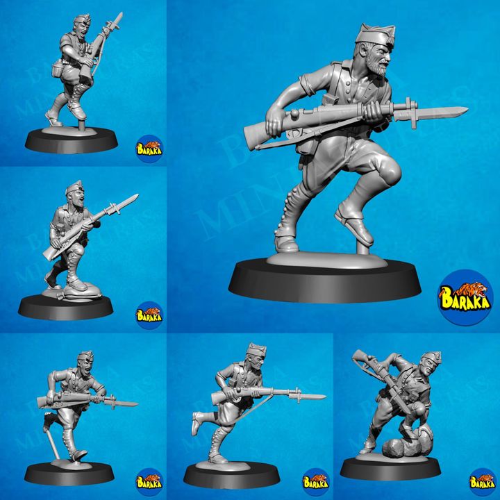 SCW: LA LEGIÓN (II): PRIVATES by Baraka Wargames and Miniatures