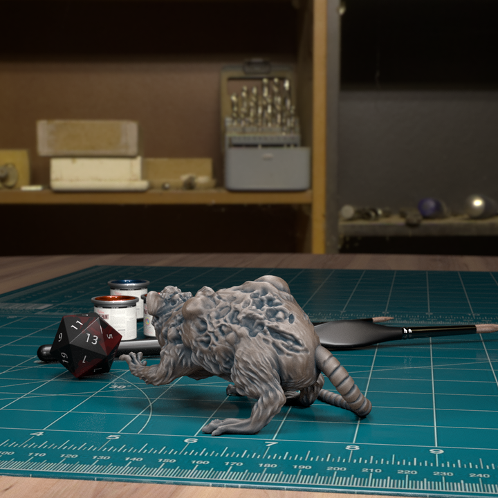 Plagued Giant Rat 01 by Tytan Troll Miniatures