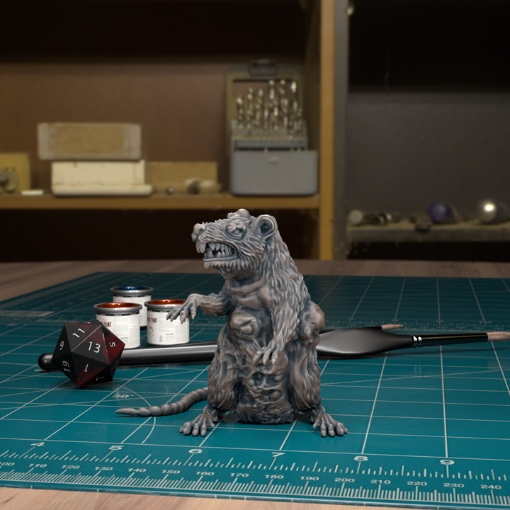 Plagued Giant Rat 02 by Tytan Troll Miniatures