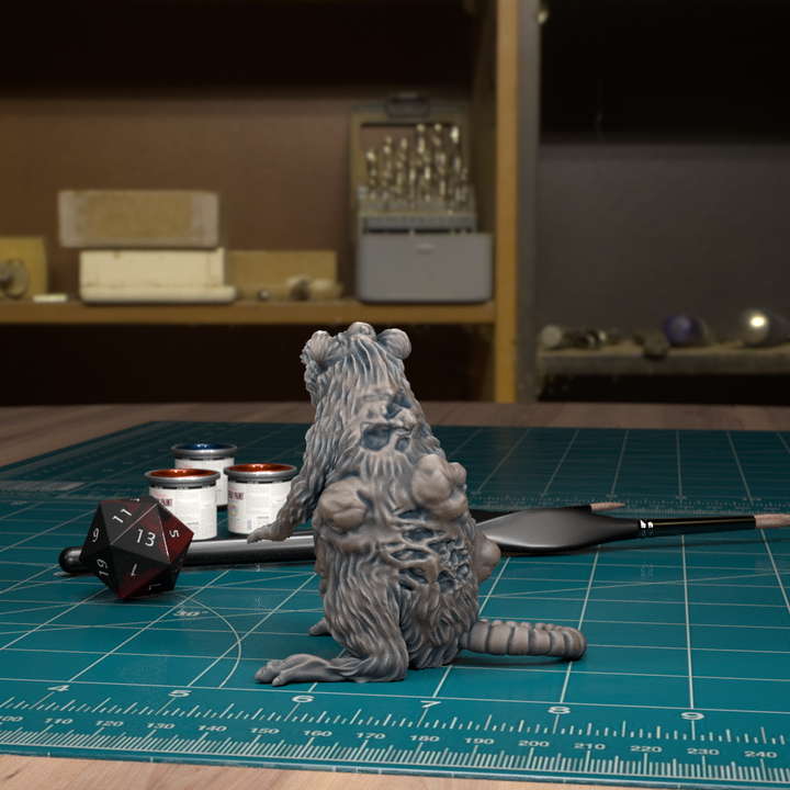 Plagued Giant Rat 02 by Tytan Troll Miniatures