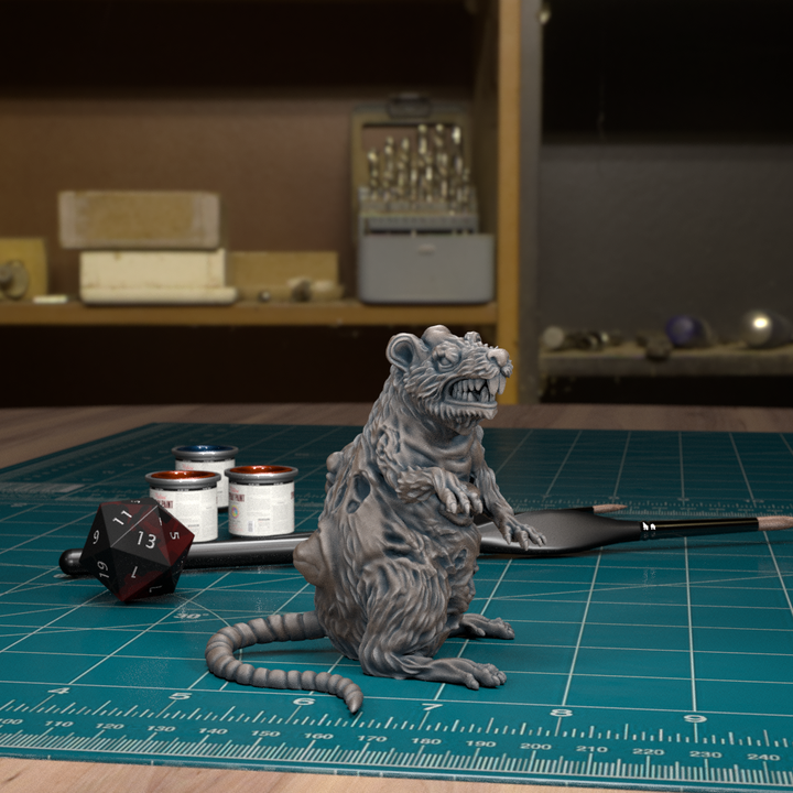 Plagued Giant Rat 02 by Tytan Troll Miniatures