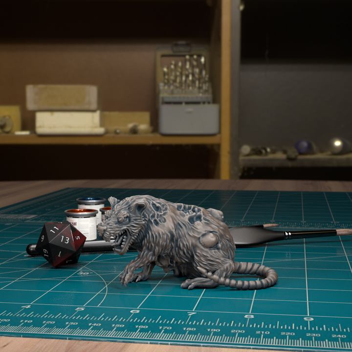 Plagued Giant Rat 03 by Tytan Troll Miniatures