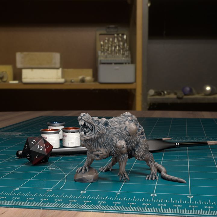 Plagued Giant Rat 04 by Tytan Troll Miniatures