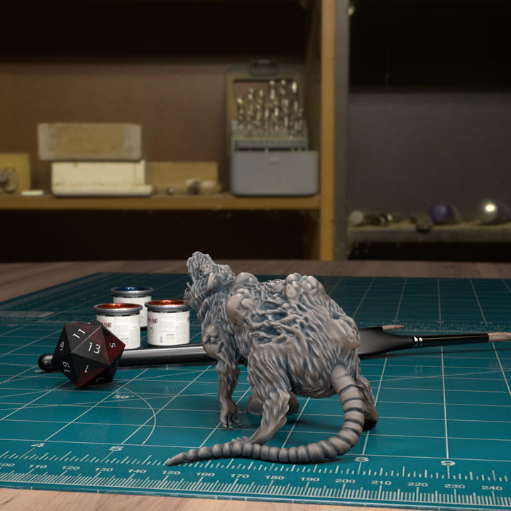 Plagued Giant Rat 04 by Tytan Troll Miniatures