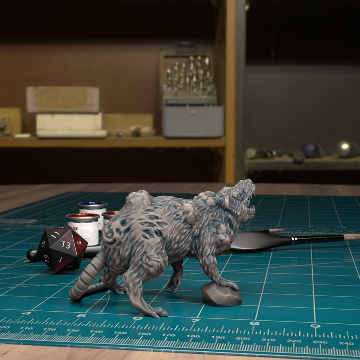 Plagued Giant Rat 04 by Tytan Troll Miniatures